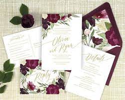 Burgundy Floral Wedding Invitations Burgundy And Gold Invitation Elegant Wedding Winte In 2021 Floral Wedding Invitations Wedding Invitations Fun Wedding Invitations