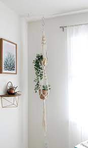 Double Macrame Plant Hanger Hanging Planter Vertical Garden Etsy Hanging Plants Indoor Plant Stand Indoor Plant Decor