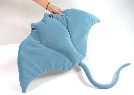 Big Blue Stingray Nadziewane Zwierze Niebieskie Nadziewane Etsy In 2021 Stingray Turtle Plush Manta