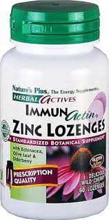 Nature S Plus Herbal Actives Immunactin Zinc Lozenges Wild Cherry 60 Lozenges Vitacost