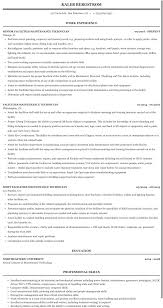 Create a resume in minutes with professional resume templates. Facilities Maintenance Technician Resume Sample Mintresume