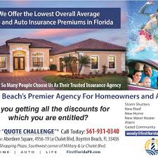 1 review of first florida insurance an excellent independent insurance agent. First Florida Insurance Palm Beach Insurance Agency In Boynton Beach