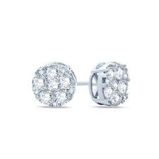 Maybe you would like to learn more about one of these? 1 Ct T W Diamond Cluster Stud Earrings In 10k White Gold Zales