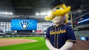 Milwaukee Brewers players celebrating on the field