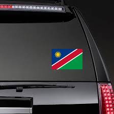 Famous for its namib desert, the country is located in the southwest of africa. Namibia Flag Sticker