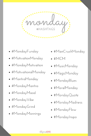 Day Of The Week Hashtags Daily Hashtags Popular Hashtags Hashtags For Monday Social Media Challenges Marketing Strategy Social Media Social Media Business