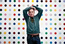 There are canvases on all of the walls, each painted with a single bright, glossy color; How Damien Hirst Took Over The World New York Magazine Nymag