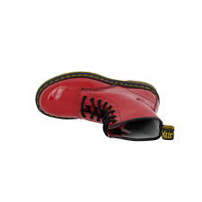 Doc martens eur 38 uk 5 bottes cuir verni noir lacees glossy black leather boots. Dr Martens 1460 Vernis Femme Rouge Fanny Chaussures
