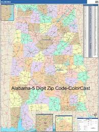 alabama zip code map laminated with wooden rails