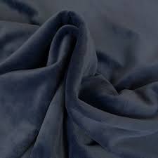 Shop indigo blue & more. Tissu Velours Jersey Stretch Bleu Indigo