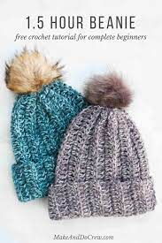 1 Hour Free Crochet Hat Pattern For Beginners Step By Step Video Tutorial Easy Crochet Hat Crochet Hat Free Crochet Beanie Pattern