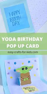 Huge sale on birthday crafts now on. How To Make Yoda Pop Up Birthday Card
