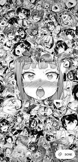 HD wallpaper: anime, anime girls, monochrome, digital art, ahegao |  Wallpaper Flare