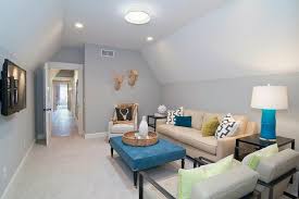 Carpeted living rooms with circular patterns are intricately set within this beige carpet. Tv Room Ideas Contemporary Living Room Martha O Hara Interiors