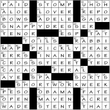 Crossword clues for 'prickly pear cactus'. Monday April 27 2020 Diary Of A Crossword Fiend