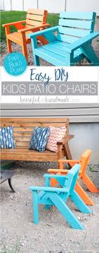 Easy Diy Kids Patio Chairs Kids Outdoor Chairs Backyard Furniture Diy Backyard Furniture