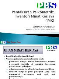 Tiga jenis minat kerjaya yang anda mendapat markah paling tinggi.setelah itu, ambil sila rujuk tafsiran profil ujian. 003 Inventori Minat Kerjaya