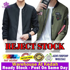 Cheap fashion clothes from china. Buy Reject Stock Korean Fashion Men Bomber Jacket Plain Design Badge Design Slim Fit Casual Men Out Wear Ready Stock Seetracker Malaysia