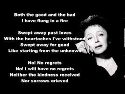 Edith Piaf Non Je Ne Regrette Rien English Translation Youtube Edith Piaf English Translation English