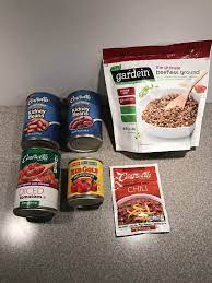 Meaty Vegetarian Chili Meal Planning Mommies Recipe Gardein Recipes Vegetarian Gardein Recipes Vegetarian Chili