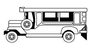 Black And White Jeepney Free Coloring Page Philippine Jeepney Jeepney Clipart Black And White Coloring Pages