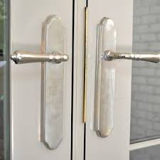 The compx timberline double door latch eliminates the need for an elbow catch, or other devices the latch should be installed inside top of cabinet. Door Hardware Levers Omnia Polished Nickel Brandino Brass Co Shea Bryars Design Door Hardware Interior Front Door Hardware Door Hardware