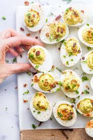 Nothing better than a smooth deviled egg appetizer! Deviled Eggs Recipe With Bacon How To Make Deviled Eggs