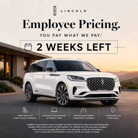 Lincoln Employee Pricing - St. Louis, MO