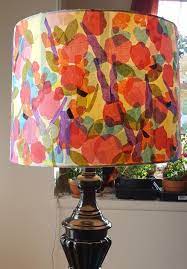 Diy Decoupage Tissue Paper Lamp Shade Thrift Store Finds Diy Decoupage Lampshade Paper Lampshade Decoupage Tissue Paper