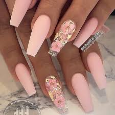 Daily Nails 34 On Instagram Matte Powder Pink With Dried Flowers And Metallic Fo Pink Acrylic Nails Gold Acrylic Nails Long Acrylic Nails Coffin Easy mani with foil tapes.