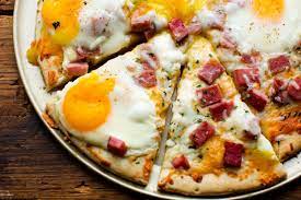Ham Egg Cheese Breakfast Pizza Recipe Breakfast Pizza Recipe Recipes Breakfast For Dinner