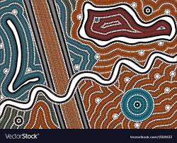 A Based On Aboriginal Style Of Dot Pa Royalty Free Vector Affiliate Style Dot Based Aborigina Aboriginal Art Aboriginal Dot Painting Wall Art Prints