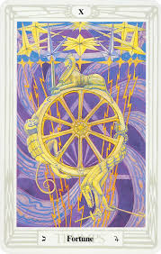 Belle Constantinne The Wheel Of Fortune The Thoth Deck By Aleister Crowley Art De Carte De Tarot Signification Carte Tarot Tarot Carte