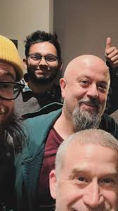 Barren BTS, Max, PATRICK , Jason, Russ, Marta, Reza , And moi in Grundy's  Studio, Count the parts and if you know you know