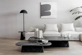 Using two coffee tables, as seen above, can add dimension and texture to your living space. Two Pedestal Coffee Tables In Black Marble Set For Sale At 1stdibs