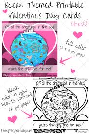 If you need an excuse to let someone know how much they mean to you, there's no better day than valentine's day. Ocean Themed Printable Valentine S Day Cards Free Living Porpoisefully