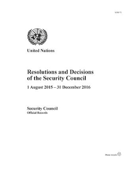 Moskau hatte ein veto eingelegt. Resolutions And Decisions Of The Security Council United Nations Ilibrary