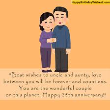 All the best for your 10th anniversary! 50 25th Anniversary Wishes Messages Quotes For Uncle Aunty