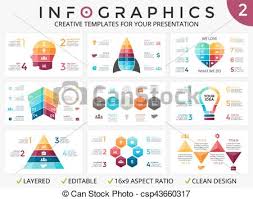 vector arrows infographic cycle diagram progress graph presentation chart business template with 4 5 6 7 8 options parts steps processes