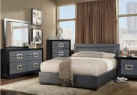 City View Gray 5 Pc Queen Bedroom Bedroom Sets Queen King Bedroom Sets Upholstered Bedroom
