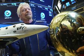 Sir richard branson today became the first billionaire in space, celebrating the 'experience of a lifetime' with his wife, children and grandchildren who greeted him on the tarmac after his virgin galactic spacecraft returned from a flight through the edge of the earth's atmosphere. Nlmle1v2fo29sm