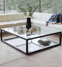 Apollo Rectangular Square Coffee Table Modern Glass Coffee Table Square Glass Coffee Table Glass Coffee Table Decor