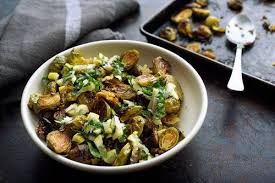 Honey Roasted Brussels Sprouts With Harissa And Lemon Relish Roasted Brussel Sprouts Brussel Sprouts Lemon Relish Recipe