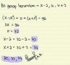 3 bilangan genap berurutan yang jumlahnya 150 adalah 48, 50, 52. Tentukan Tiga Bilangan Genap Berurutan Yang Jumlahnya Sama Dengan 96 Brainly Co Id
