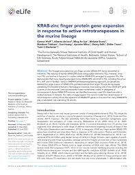 3.1 a clash of kings; Pdf Krab Zinc Finger Protein Gene Expansion In Response To Active Retrotransposons In The Murine Lineage