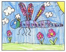 Click the image to enlarge. How To Draw A Dragonfly Art Projects For Kids