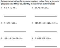 Arithmetic Sequence Worksheets