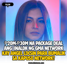 ANGEL LOCSIN, INALOK NG GMA NETWORK NG ₱20M–₱30M PARA MULING MAGING KAPUSO?  Matinding ingay ang muling bumabalot sa mundo ng showbiz matapos kumalat  ang ulat na nag-alok ang GMA Network ng nasa