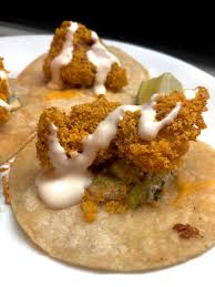 These fish tacos are the best! Homemade Fish Tacos With Garlic Sauce Sour Cream Cheese And Guacamole Foodporn