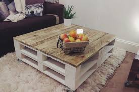 Reimagine a table as an ottoman with fabric. 29 Best Farmhouse Style Coffee Table For Your Inspiration Skywee Pallet Furniture Table Chic Coffee Table Diy Coffee Table